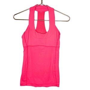 Lululemon | Scoop Neck Tank Top Bright Hot Pink Size 6 Racerback